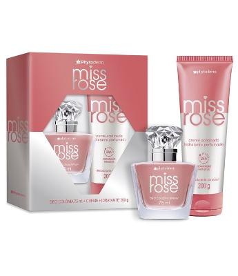 Kit Colônia Phytoderm Miss Rose 75ml + Creme Acetinado 200g