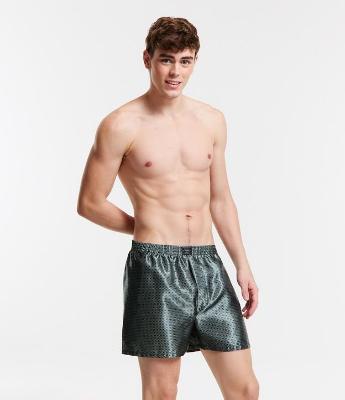 Cueca Samba Canção Acetinada com Estampa Gravataria