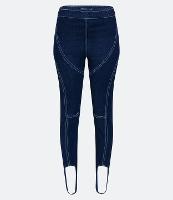 Calça Legging Cintura Alta Jeans com Pespontos Contrastantes e Super Elastizada - 2