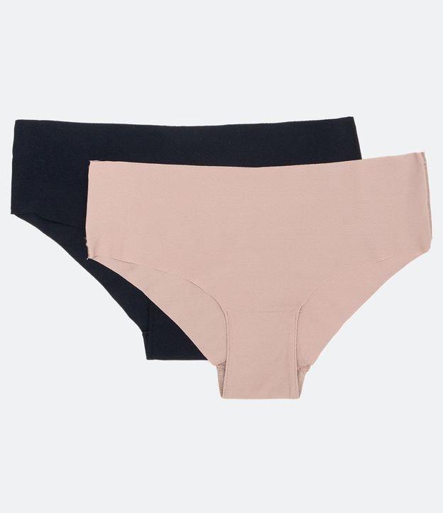 Kit 02 Calcinhas Boyshort em Microfibra Corte a Laser - 1