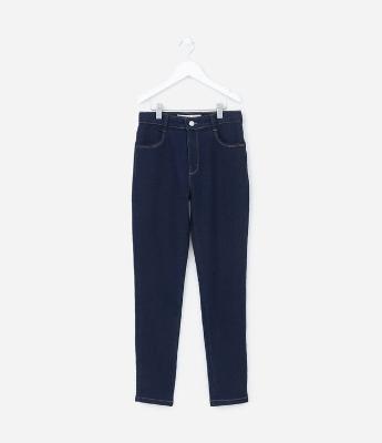 Calça Skinny Infantil em Jeans - Tam 5 a 14