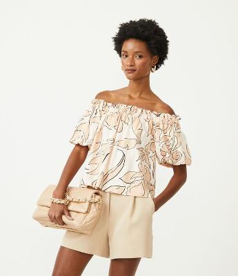 Blusa Ciganinha em Viscose com Estampa Floral