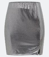 Saia Curta Metalizada com Fendinha Frontal - 2