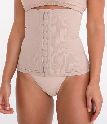 Cinta Redutora com Fechamento Frontal em Poliamida Lisa Plié 