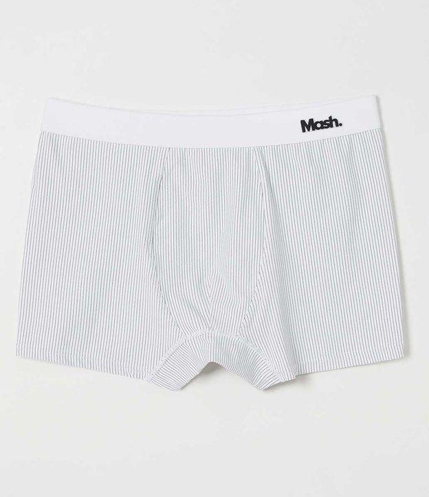 Cueca Boxer em Poliamida com Listras Risca de Giz Mash - 1