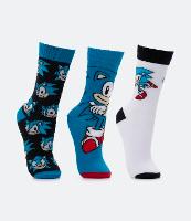 Kit 03 Pares de Meias Cano Médio Infantil com Estampa Sonic - Tam 19/22 ao 31/34 - 1