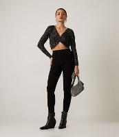 Calça Skinny Alfaiataria em Ponto Roma com Frisos - 1