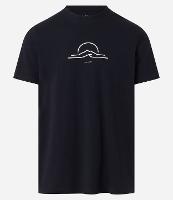 Camiseta Regular em Algodão com Estampa de Sol e Mar em Relevo - 2