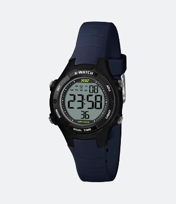 Relógio X Watch Digital com Caixa em Poliuretano e Pulseira em Silicone XKPPD096 BXDX