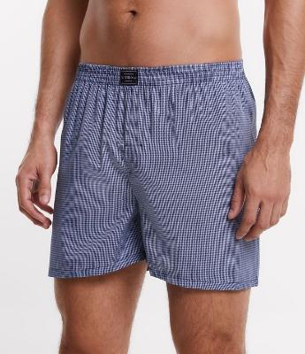 Cueca Samba Canção Texturizada com Estampa Xadrez