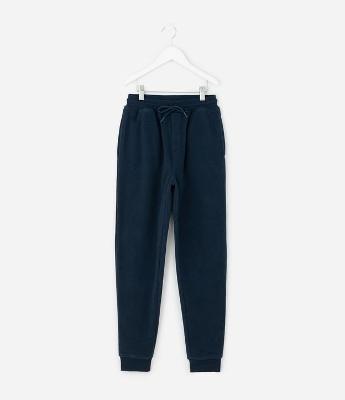 Calça Infantil Básica em Fleece - Tam 5 a 14 anos