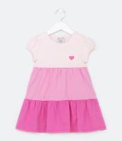 Vestido Marias Infantil com Bordado de Coração e Manga Bufante - Tam 1 a 5 Anos - 1