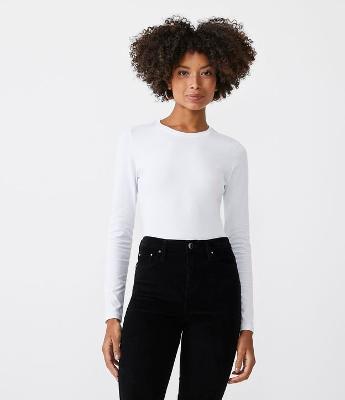 Blusa Básica em Algodão com Gola Redonda