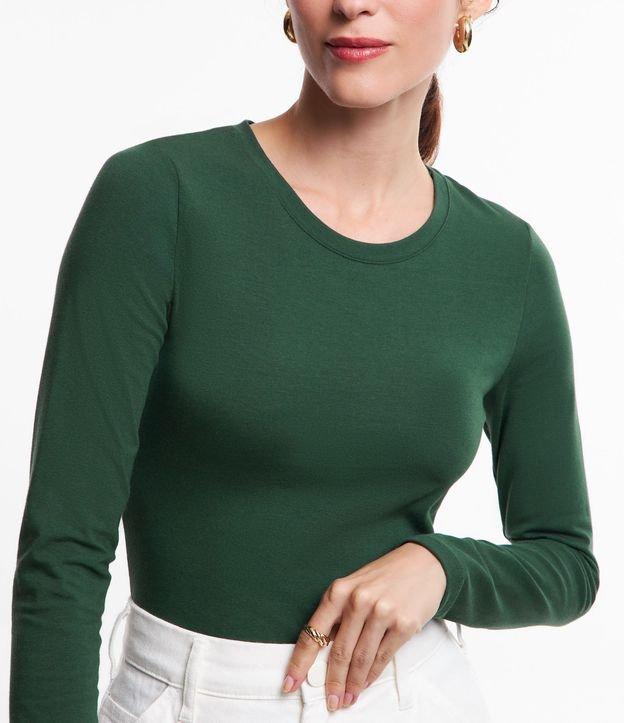 Blusa Básica em Algodão com Gola Redonda - 1