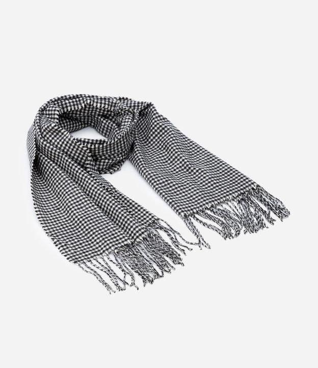 Cachecol em Lã Acrílica com Estampa Xadrez - 2