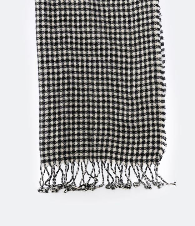 Cachecol em Lã Acrílica com Estampa Xadrez - 3