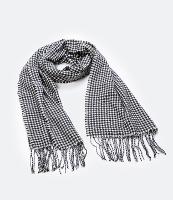 Cachecol em Lã Acrílica com Estampa Xadrez - 1