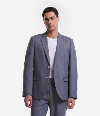 Paletó Slim em Viscolinho com Bolsos