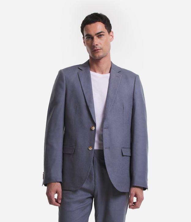 Paletó Slim em Viscolinho com Bolsos - 1