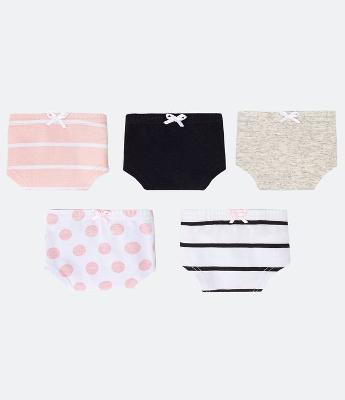 Kit 05 Calcinhas Slip Infantis com Estampas Variadas - Tam 2 a 14 Anos