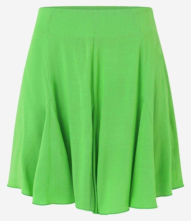 Saia Curta Evasê em Viscose com Babado - 2