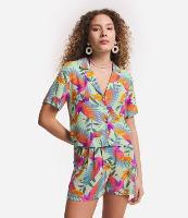 Camisa em Viscose com Estampa de Folhagem - 2