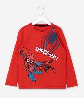 Camiseta Manga Longa Infantil com Estampa do Homem Aranha - Tam 4 a 10 anos - 1