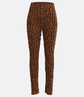 Calça Legging em Jacquard com Fendas e Estampa Animal Print Onça - 2