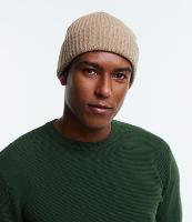 Touca Canelada em Tricô com Dobra - 1