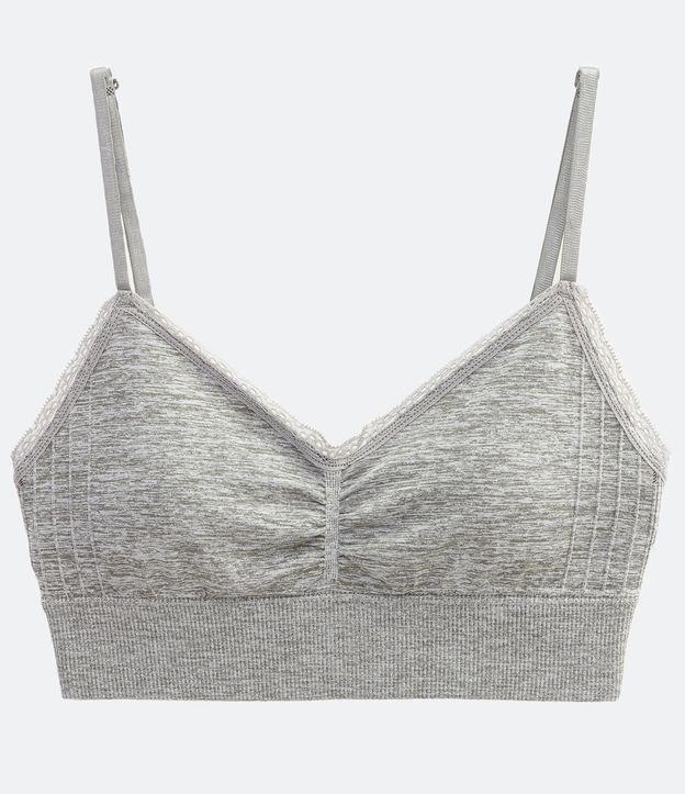 Sutiã Top Alongado em Microfibra Seamless com Bojo Removível - 1