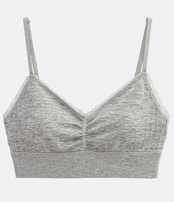 Sutiã Top Alongado em Microfibra Seamless com Bojo Removível