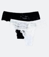 Kit 02 Calcinhas Biquíni em Renda Floral - 1