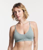 Sutiã Top sem Bojo em Microfibra com Textura Canelada - 1