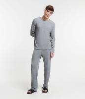 Pijama Longo com Textura Canelada - 1