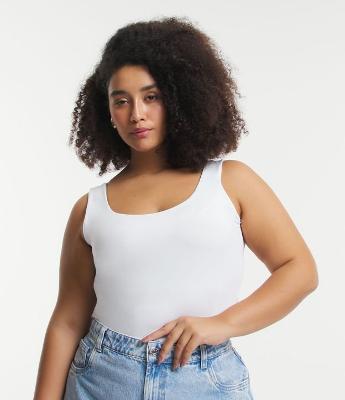 Blusa Regata em Poliamida com Alças Largas Curve & Plus Size