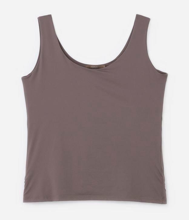 Blusa Regata em Poliamida com Alças Largas Curve & Plus Size - 1