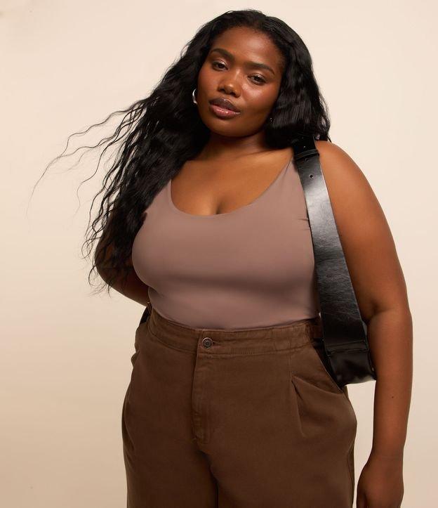 Blusa Regata em Poliamida com Alças Largas Curve & Plus Size - 2