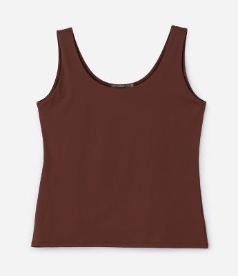 Blusa Regata em Poliamida com Alças Largas Curve & Plus Size