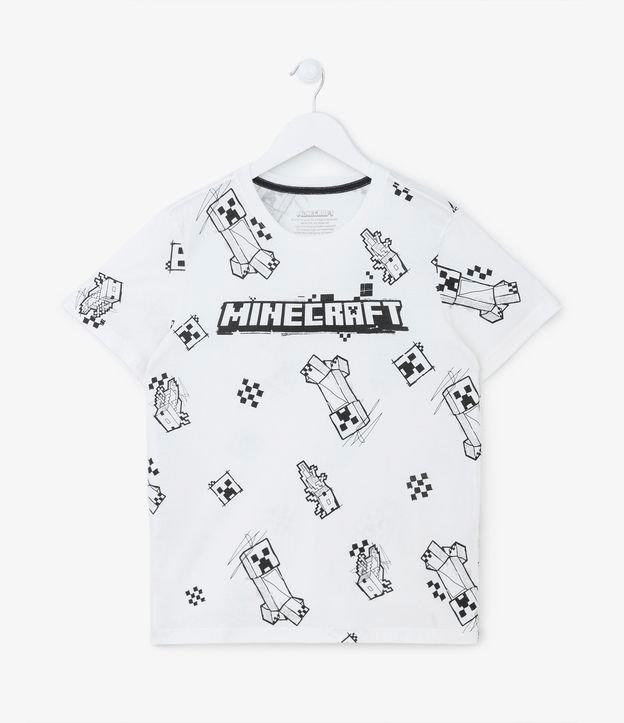Camiseta Infantil com Estampa do Minecraft - Tam 5 a 14 anos - 1