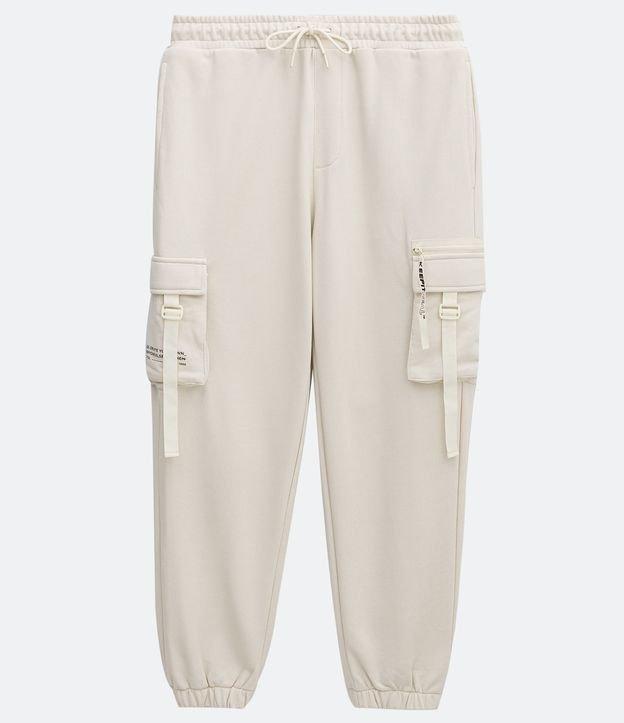 Calça Jogger em Moletom com Bolsos Cargo - 2