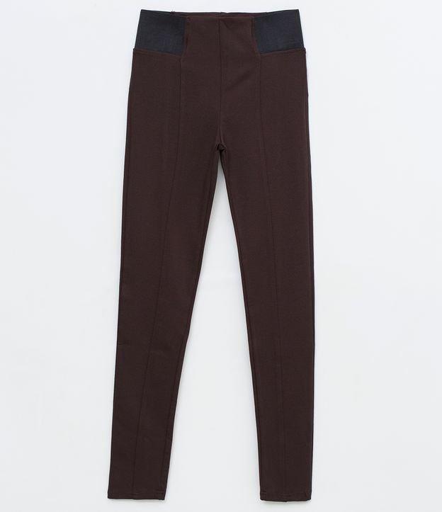 Calça Legging em Ponto Roma com Elástico Lateral - 1