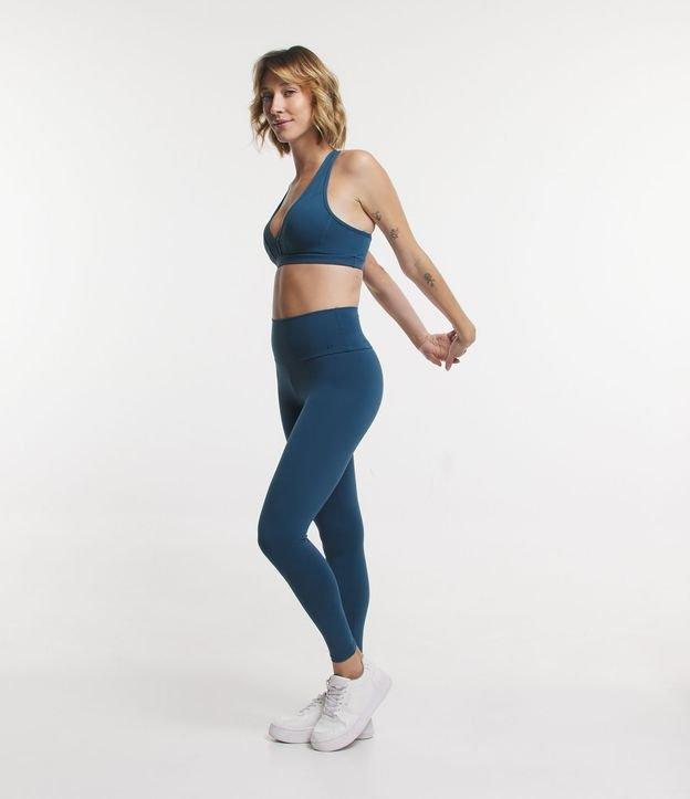 Calça Legging Esportiva em Poliamida com Cós Alto - 1