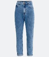 Calça Mom Básico Jeans com Cintura Alta e Barra Dobrada - 2