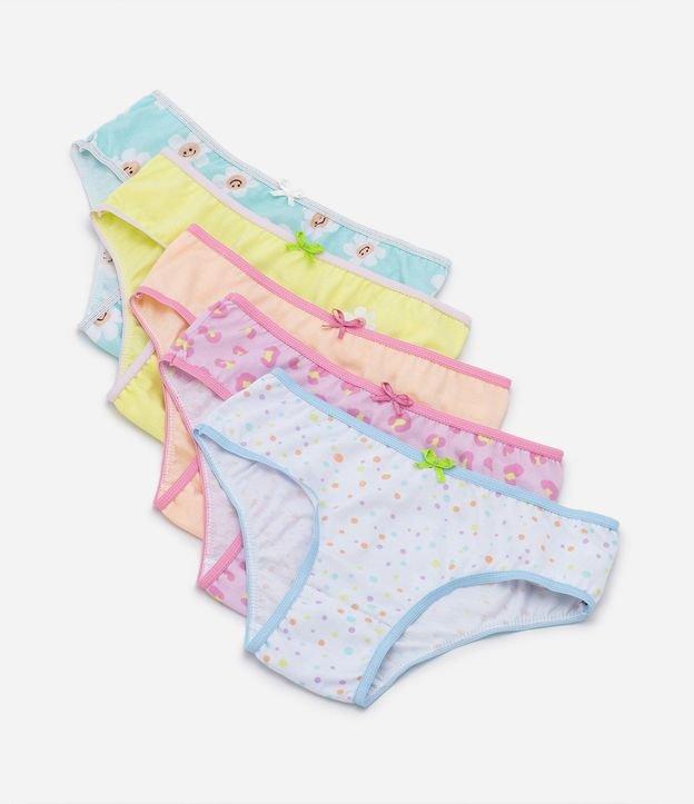 Kit 05 Calcinhas Infantis em Meia Malha - Tam 2 ao 14 - 1