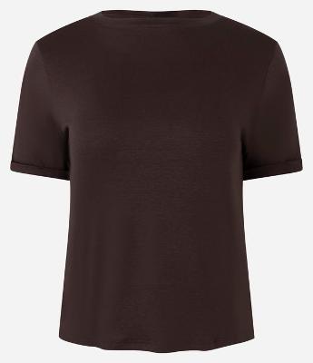 Blusa Básica em Viscose com Manga Dobrada