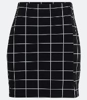 Saia Curta em Jacquard com Estampa Xadrez Grid - 2