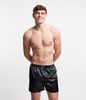 Cueca Samba Canção em Cetim com Estampa Geométrica - 2