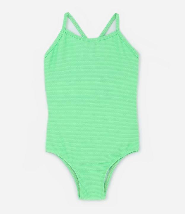 Maiô Infantil Texturizado com Alças Cruzadas - Tam 5 a 14 anos - 1