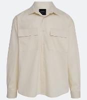 Camisa Oversized em Slub com Bolsos Frontais - 2