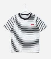 Camiseta Manga Curta Infantil com Estampa Listrada - Tam 5 a 14 anos - 1